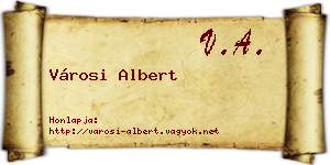 Városi Albert névjegykártya